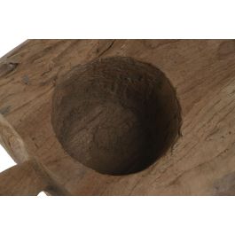 DKD Home Decor Indonesia 1c24 Portavela Natural Teca Antiguo Surtido con Asa Mortero 25 x 15 x 30 cm