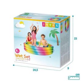 Piscina hinchable 3 aros multicolor (capacidad 330 litros) (+ 2 años) 147x33 cm