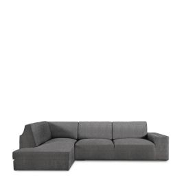 Funda para chaise longue de brazo largo izquierdo Eysa ROC Gris oscuro 110 x 120 x 500 cm