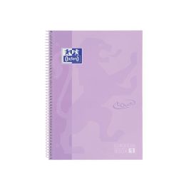 Cuaderno Espiral Oxford Ebook 1 School Touch Te Din A4+ 80 Hojas Cuadro 5 mm Con Margen Malva Pastel 5 unidades