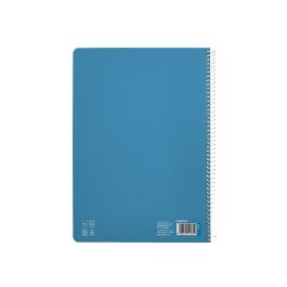 Cuaderno Espiral Liderpapel Din A4 Pautaguia Tapa Dura 80H 90 gr Cuadro Pautado 3 mm Color Azul 5 unidades