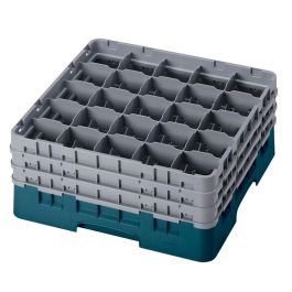 CAMBRO - 25S738-414 - Cesta de lavado 25 comp. 3 alturas - 8,7 cm Ø máx. - alt. máx. 20 cm - 50 x 50 x 22,5 cm - Cerceta Precio: 75.79000044. SKU: B1BE8T3PR2