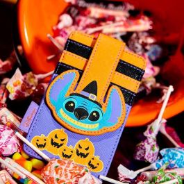 Loungefly Tarjetero Disney Stitch Halloween Cartera Billetera 12,5x7,5cm
