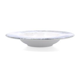 Bidasoa Polaris Hydrozero - Plato de Pasta de Porcelana Beige 30 cm (6 Unidades) - Acabado Brillante, Apto Microondas y Lavavajillas
