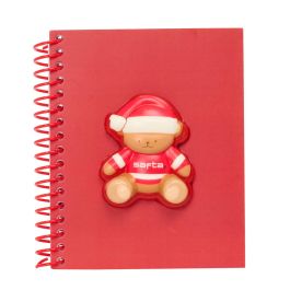 Safta Bloc de Notas Frontal Squishy Osito Rojo 13,5x17,9x1,9cm