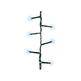 Lumineo Guirnalda LED Compact Parpadeante Exterior Blanco Frío, Cable Verde, 750 LEDs, IP44, 21m con Temporizador