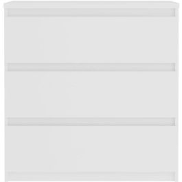 Cómoda CHELSEA 3 Cajones - Color blanco mate - An 77,2 x Pr 42 x Al 79,9 cm Cómoda CHELSEA 3 Cajones - Color blanco mate - An 77,2 x Pr 42 x Al 79,9 cm