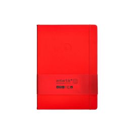 Cuaderno Con Gomilla Antartik Notes Tapa Dura A4 Hojas Cuadricula Rojo 100 Hojas 80 gr Fsc