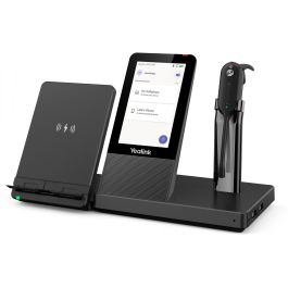Yealink WH67 Microsoft Teams DECT Auriculares inalámbricos Binaurales para Oficina/Centro de Llamadas Negro