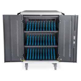 Digitus Armario de Carga Móvil para 30 Portátiles/Tabletas hasta 15.6", USB-C, con Desinfección UV-C, 540W, Negro, Ruedas, Gestión de Cables, Cierre con Llave