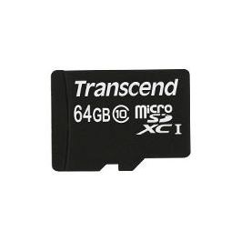 CARD microSD Card 64GB Transcend SDXC Class10 w/adapter