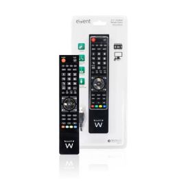 Ewent EW1570 Mando a distancia universal 4 en 1, programable por PC Windows para TV, DTT, SAT, DVD, Blu-ray, Proyector, Barra de sonido, VCR. Negro