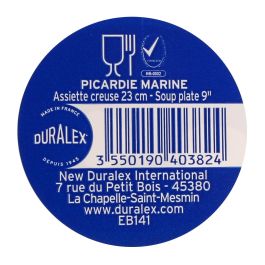 Duralex Plato Hondo Marine Colección Picardie 23 cm (48 Unidades)