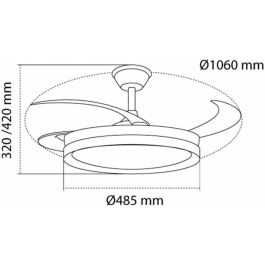 Ventilador de Techo CristalRecord EVO RETRAC Transparente 72 W Ventilador de Techo CristalRecord EVO RETRAC Transparente 72 W