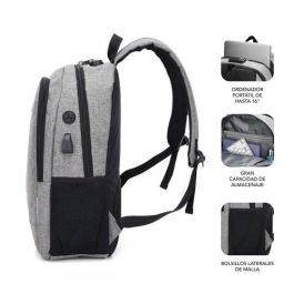 Mochila para Portátil y Tablet con Salida USB Subblim SUB-BP-1UL0001 Gris