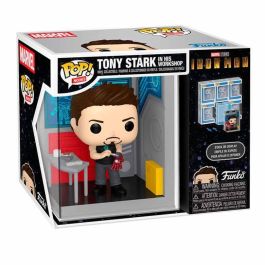 FUNKO POP! Nooks Marvel Tony Stark en su Taller - Figura Coleccionable con Estuche Acrílico para Exhibir o Apilar