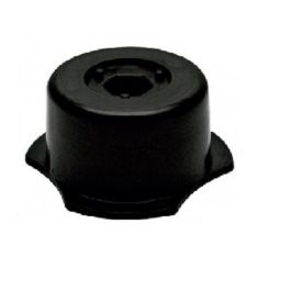 Q&Q Pata de Plástico Redonda Aron D55 H70, 55mm Diámetro, 70mm Altura, Color Negro para Muebles