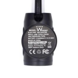 EWENT EW5607 Soplador de Aire Limpiador Eléctrico Inalámbrico para PC, Teclado | Inflador y Vacío de Bolsas 7500mAh