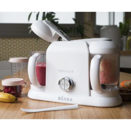 Beaba Babycook Duo Robot de Cocina para Bebé 4 en 1 Blanco y Plata