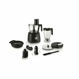 Philips HR7776/90 Robot de Cocina Multifunción 1000W con Amasadora, 3.4L Tazón, 1.5L Licuadora, 12 Velocidades - Negro
