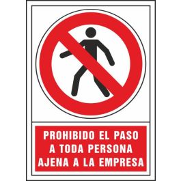 Pictograma Syssa Señal De Prohibicion Prohibido El Paso A Toda Persona Ajena A La Empresa En Pvc 245x345 mm Precio: 3.78999951. SKU: B13YLBFC8J