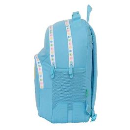 Mochila Escolar Benetton Spring Celeste 32 x 42 x 15 cm