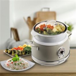 Ariete 2904/03 Olla Arrocera Multifunción Cocción Lenta, Mantener Caliente 24h Vintage Beige