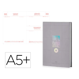 Antartik Agenda Time to Shine A5+ 2026 Día Página Gris Papel 80g FSC Precio: 30.2258. SKU: B1BKKZRE98