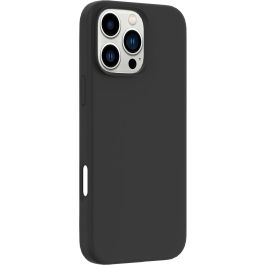 eSTUFF Funda INFINITE RIGA para iPhone 16 Pro, Silicona Negra, 93% Material Reciclado