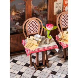 ROBOTIME Sujetalibros 3D Book Nook Maqueta 'Citas en la Sala de Juegos' con Luz LED - 148 Piezas