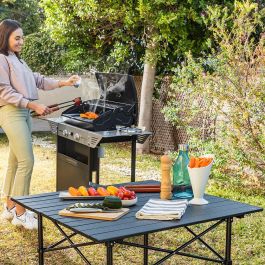 Mesa de Camping Plegable con Cesta y Funda Folble InnovaGoods Mesa de Camping Plegable con Cesta y Funda Folble InnovaGoods