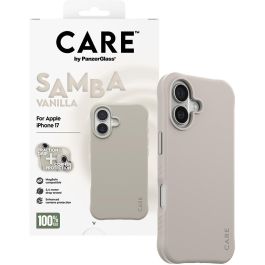 PanzerGlass CARE Fashionable Funda MagSafe para iPhone 17 Vanilla, TPU Reciclado, Protección Caídas 2.4m, Beige