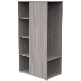 Mueble de almacenaje infantil - Roble color piedra - Con estantes y armario - Decoración en madera - Babyprice Up