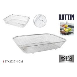 Escurridor de acero rectangular 37x27x7.4 cm - Quttin (18 Unidades) Precio: 78.49999993. SKU: B137KQLT3L