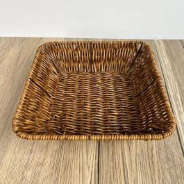 Inde Cesta de Pan Cuadrada de Polipropileno Reforzado My Bar para Mesa 21.5 x 21.5 x 5 cm (18 Unidades)