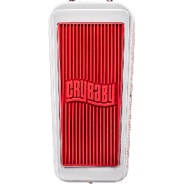 Dunlop Cry Baby Junior Wah Blanco Edición Especial Pedal de Efectos para Guitarra Eléctrica con LED y Voces de Agudos, Medios y Graves