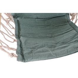 DKD Home Decor Sillón Colgante de Terraza y Jardín de Algodón y Pino Turquesa Blanco 54 x 100 x 97 cm