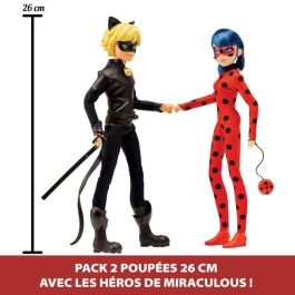 Miraculous Ladybug - Paquete de 2 muñecas de moda 26 cm