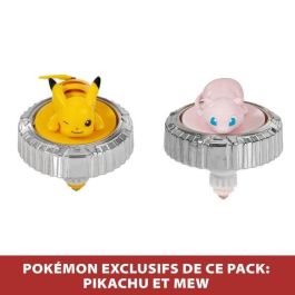 Pokémon Arena y 2 Trompos - BANDAI - JW4403 - Pikachu vs Mewtwo