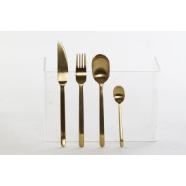 DKD Home Decor Cubertería Básicos de Acero Inoxidable Plateado Set de 16 Piezas