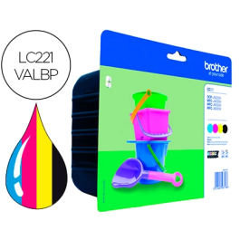 Brother LC221VAL Multipack Tinta Original 4 Colores Negro Amarillo Para DCP-J562DW MFC-J480DW MFC-J680DW MFC-J880DW Precio: 48.50000045. SKU: S8402000
