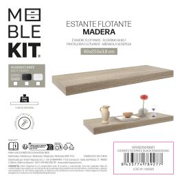 Moblekit Estante Flotante Black 60 cm x 23.5 cm x 3.8 cm (6 Unidades)