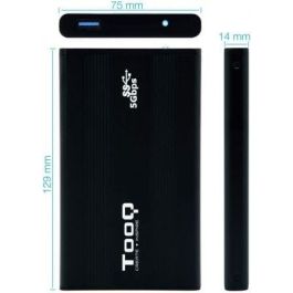TooQ TQE-2524B Caja Externa para Disco Duro 2.5" USB 3.1 Gen 1 (5 Gbps) 4TB SATA III UASP Aluminio Negro TooQ TQE-2524B Caja Externa para Disco Duro 2.5" USB 3.1 Gen 1 (5 Gbps) 4TB SATA III UASP Aluminio Negro
