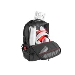 GENESIS Pallad 410 Mochila para Portátil 15.6" Universal, Impermeable, Poliéster 1680D, Senderismo Urbano Negro