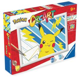 RAVENSBURGER Kit de pintura CreArt Pikachu Pokémon para niños +9 años - Tamaño 18x24cm