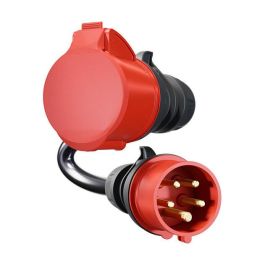 go-e Adaptador Gemini Flex 22 kW, CEE roto 32A a CEE roto 16A, Negro, 30 cm