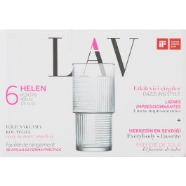 Set de 6 vasos Helen 400 cc - Lav (8 Cajas) Set de 6 vasos Helen 400 cc - Lav (8 Cajas)