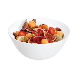 Luminarc Zelie Ensaladera de Vidrio Templado Blanco 18 cm, Apto Microondas y Lavavajillas
