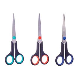 Tijera Mediana Pincello 17 cm, Surtidos Colores - Negro, Azul, Rojo, Verde (48 Unidades) Tijera Mediana Pincello 17 cm, Surtidos Colores - Negro, Azul, Rojo, Verde (48 Unidades)