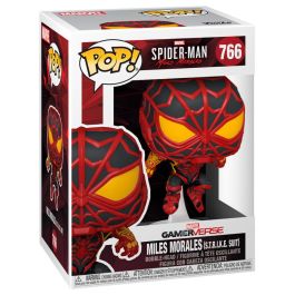 FUNKO Spiderman Miles Morales S.T.R.I.K.E. Suit - Figura POP Marvel de Vinilo 9cm
